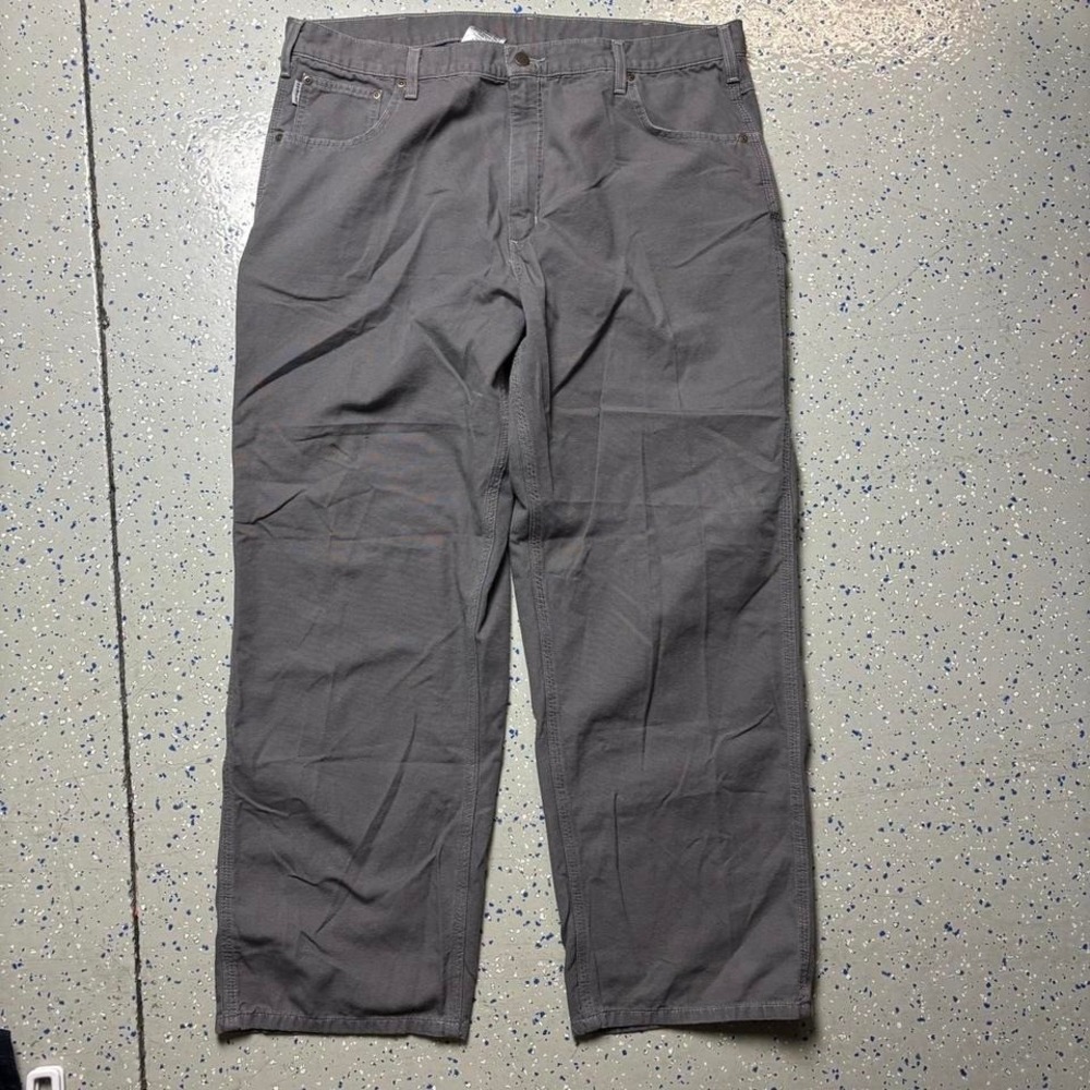 VTG Carhartt Charcoal Gray Loose Original Fit Pants Sz 40x32 B159 CHR Carpenter